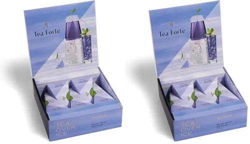 Vista 17 de Tea Forte Tea Over Ice Blue Mint Nectar - Mezcla Premium de té helado de hierbas orgánicas sin cafeína, 5 bolsas de té con infusor piramidal hechas