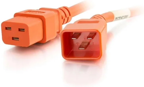 Vista 14 de Cable de alimentación C2G, cable de extensión corto, cable de extensión de alimentación, cable de alimentación de bloqueo, 10A, 250V, negro, 1 pie