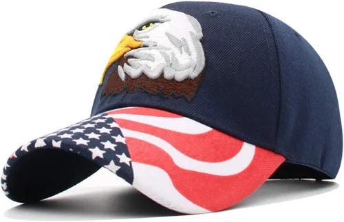 Vista 13 de Anna-Kaci Gorra de béisbol con velcro ajustable en relieve en 3D con bandera estadounidense de Estados Unidos
