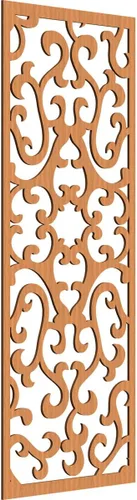 Vista 169 de 9 3/8 pulgadas de ancho x 24 3/8 pulgadas de alto x 1/4 de alto Smithfield paneles de pared de madera con calado, abedul