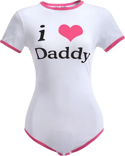 Vista 4 de Littleforbig Mameluco de algodón con estampado "I Love Daddy