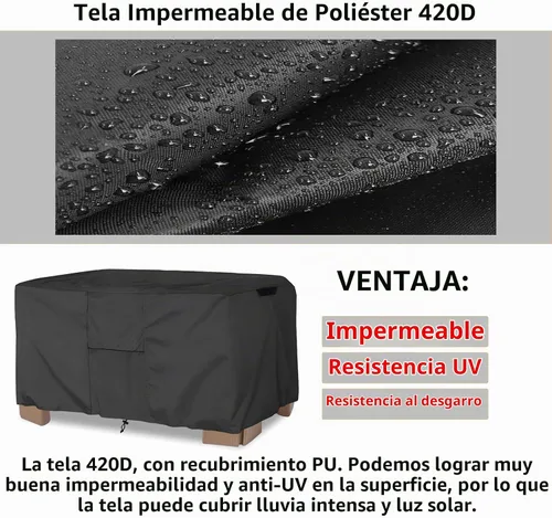 Vista 3 de Cubierta de mesa de arena para niños, impermeable, prevención de defoliaciones, anti-UV Negro