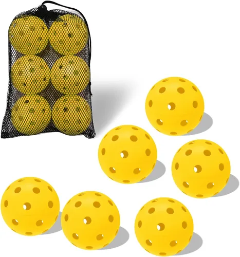 Vista 22 de Paquete de 6 pelotas de pickleball deportivas para exteriores - 40 pelotas de pickleball - Bolas de pickleball de EE. UU. aprobadas por USAPA
