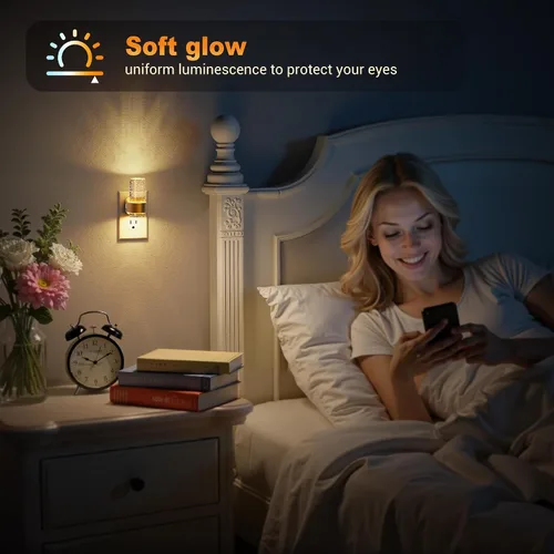 Vista 13 de JandCase Motion Sensor Night Light, Bubble Night Lights Plug into Wall