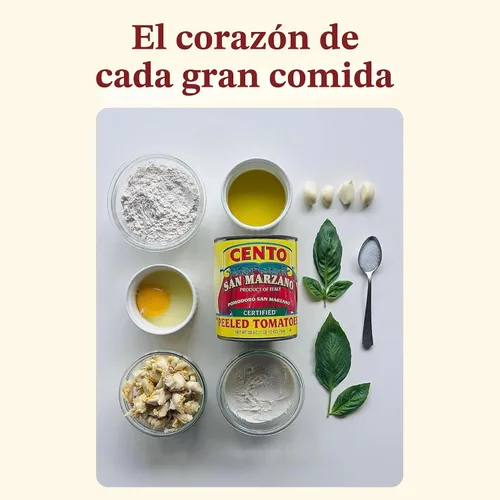 Vista 5 de Cento Tomates de ciruela entera pelada certificada San Marzano, 28 onzas, paquete de 6, 168 onzas