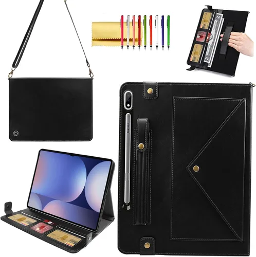 Vista 15 de Bolso Funda para Samsung Galaxy Tab S10 FE/S9 FE 10.9"/S9/S8/S7 11", Techcircle Folio con Soporte Cruzado, Billetera con Ranura para Lápiz S Pen
