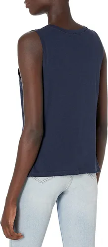 Vista 2 de nPhilanthropy Camiseta sin mangas con cuello en V pimienta para mujer, ácida, extra pequeña, Blanco, L
