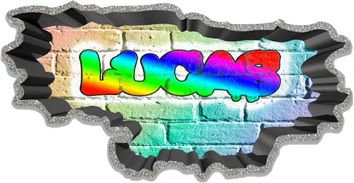 Vista 22 de Calcomanía de pared de graffiti con borde de hormigón profundo, calcomanía de vinilo personalizada (MYS107-S)
