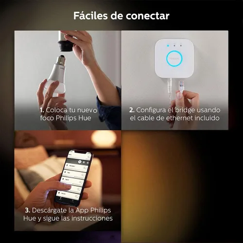 Vista 10 de Philips Hue White Ambiance BR30 - Paquete de 2 luces LED inteligentes regulables equivalentes a 60 W