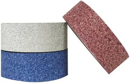 Vista 3 de Wrapables Cinta adhesiva Washi roja plateada y azul (juego de 3), 16.4 ft de largo x 0.591 in de ancho