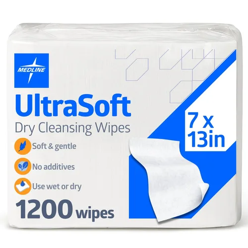 Vista 7 de Medline Toallitas secas ultrasuaves para bebés, paños de limpieza desechables suaves, 500 unidades, el tamaño de la toallita seca es de 10 x 12