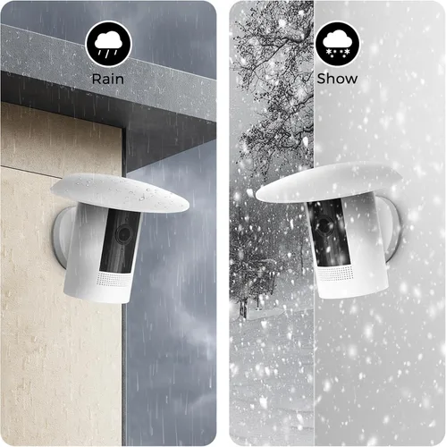 Vista 3 de Cubierta de sombra para cámara de sol y lluvia para cámara Ring Stick Up Cam – Protector de capó de cámara impermeable resistente a los rayos UV