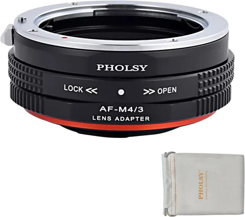 Vista 10 de PHOLSY - Adaptador de lentes compatible con lente Nikon F (tipo G) a cámara MFT M4/3 Manual Mount Converter with Aperture Control Ring Compatible