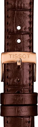 Vista 2 de Correa de reloj Tissot de cuero marrón, 15 (Modelo T852043042)
