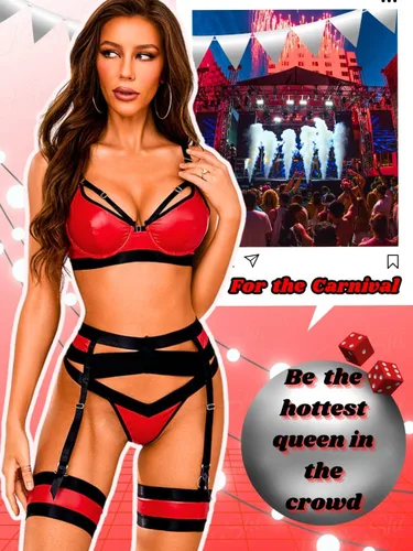 Vista 86 de Kaei&Shi - Lencería con liguero para mujer, conjunto de encaje traslúcido y sexy de 4 piezas combinadas
