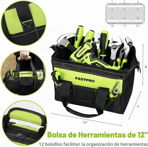 Vista 3 de FASTPRO Juego de herramientas para el hogar de 232 piezas con taladro, destornillador inalámbrico de 20 V, kit de herramientas de reparación