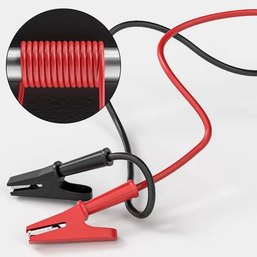 Vista 4 de Goupchn Clips de cocodrilo de doble extremo para cables de prueba eléctrica con clips de cobre flexibles de envoltura completa 5 piezas para pruebas