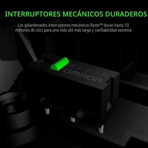 Vista 3 de Razer DeathAdder Essential Gaming Mouse: sensor óptico de 6400 DPI - 5 botones programables - Interruptores mecánicos - Puños laterales de goma