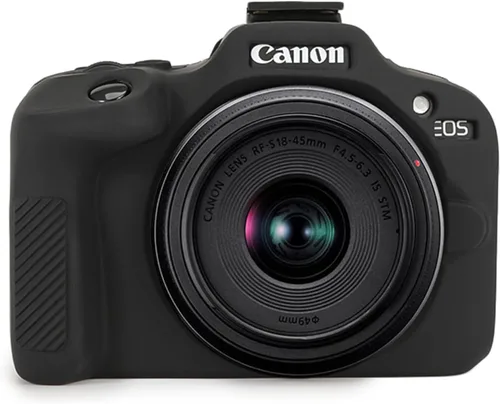Vista 8 de Funda para cámara Canon EOS R100, funda protectora de silicona suave con protector de pantalla Accesorios para Canon R100, antiarañazos, goma ligera