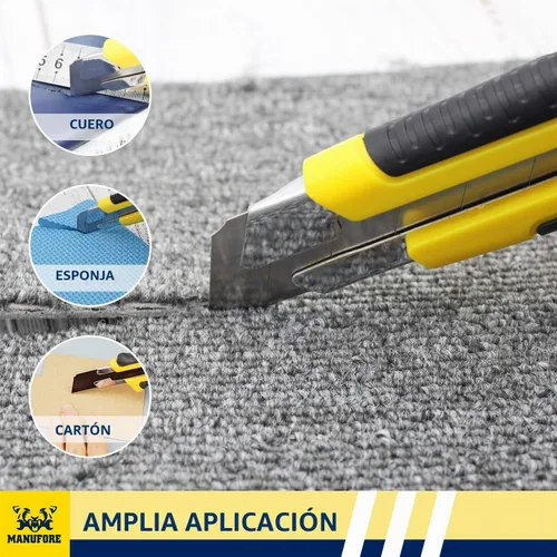 Vista 5 de MANUFORE Hoja de cuchillo X25 de 0.984 in, cuchillas de corte, hojas de cuchillo de oficina, paquete de 30