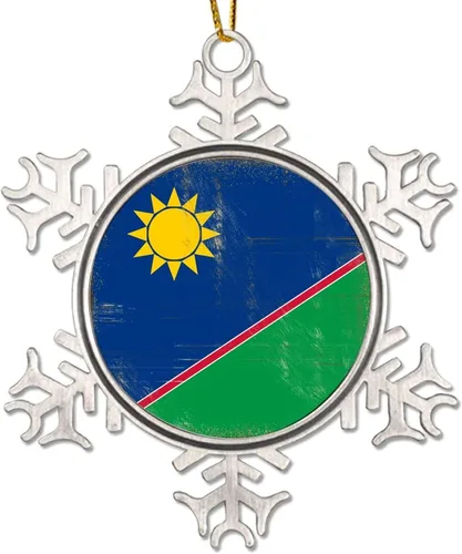 Vista 10 de Moldavia - Adorno de Navidad de metal con copo de nieve de metal, regalo patriótico, recuerdo de recuerdo, adornos de Navidad, bandera nacional