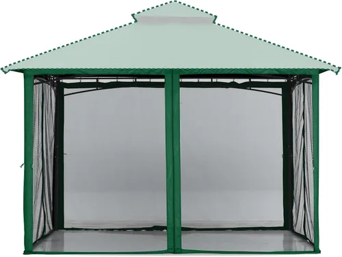 Vista 9 de MASTERCANOPY Carpa de patio con mosquitera, paredes de pantalla (10x10, Café)