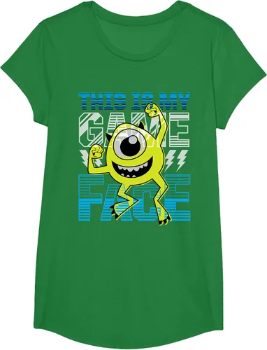 Vista 48 de Disney Pixar Monsters Inc. Mike Wazowski Game Face Camiseta Negro