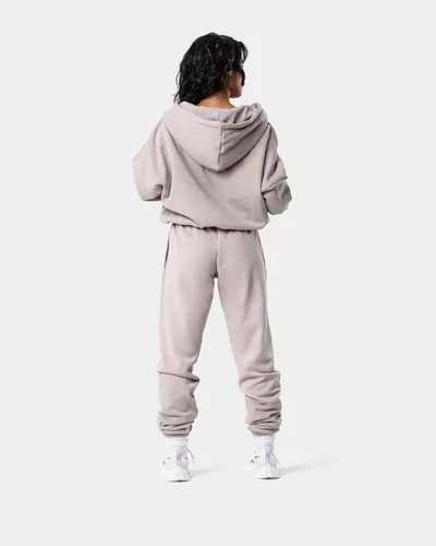 Vista 5 de Kamo Fitness CozyTec - Pantalones deportivos de cintura alta para mujer, holgados cómodos pantalones de descanso con bolsillos hechos de forro polar