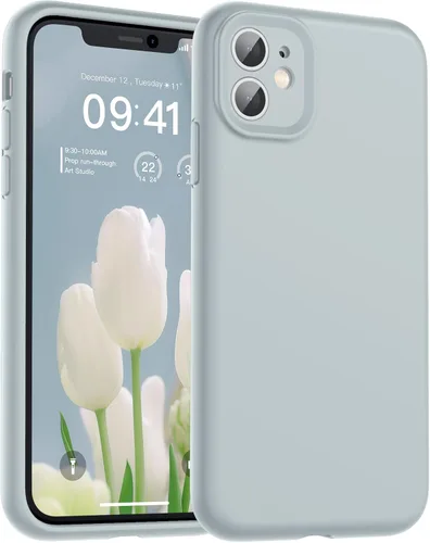 Vista 163 de SUPFINE - Funda diseñada para iPhone 12, silicona líquida premium con [forro de microfibra suave antiarañazos][protección de cámara mejorada], funda