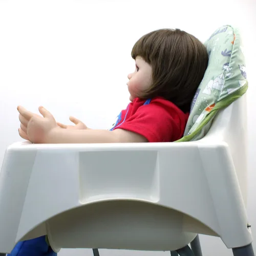 Vista 3 de ZARPMA Fundas de asiento de algodón para silla alta IKEA Antilop, superficie de algodón y acolchado, diseño de bosque plegable para silla de bebé