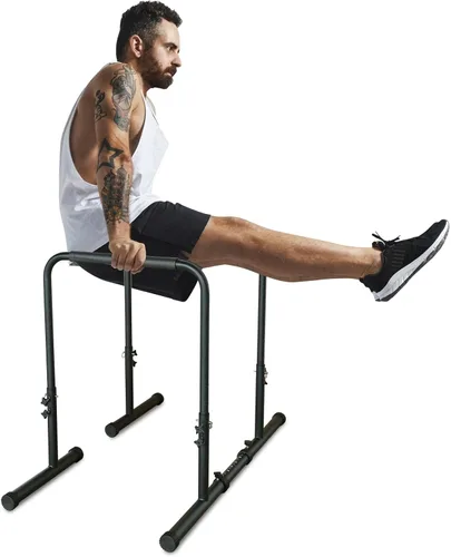 Vista 2 de Power Tower Dip Station Pull Up Bar Stand, Altura ajustable Equipo de entrenamiento de fitness multifunción resistente