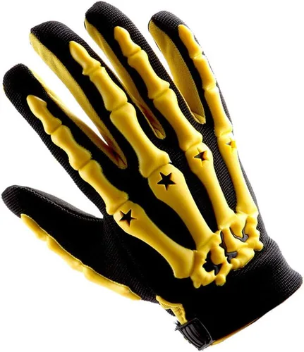 Vista 10 de Guantes adultos de motocross 1Storm para motocicleta, BMX, MX, ATV, bicicleta todoterreno, bicicleta, modelo de esqueleto para ciclismo