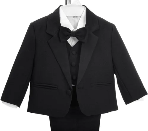 Vista 5 de Dressy Daisy Trajes de esmoquin formales para niños, 5 piezas Negro