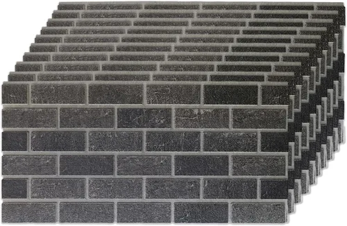 Vista 30 de IZODEKOR Paneles de pared 3D con efecto ladrillo, revestimiento, aspecto de piedra, revestimiento de espuma de poliestireno para sala de estar