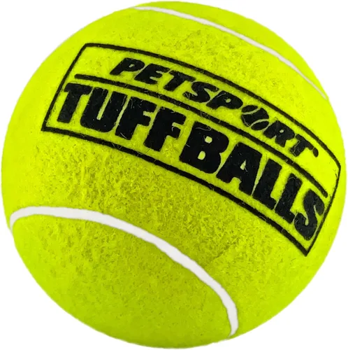 Vista 2 de PetSport Mega Tuff Ball - Mega pelotas de tenis para perros grandes, ideal para aburrimiento y masticadores agresivos, juguete para perros, pelotas