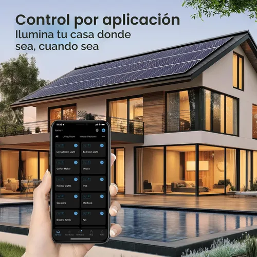 Vista 3 de Geeni Switch + Charge Multi Port Smart Wi-Fi Plug con 2 puertos USB, salida de ahorro de energía con control de aplicación, compatible con Alexa