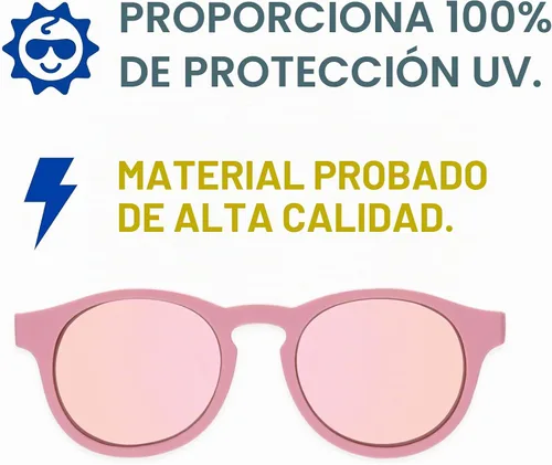 Vista 3 de Babiators Gafas de sol con agujero, protección UV Pretty in Pink - Polarizado