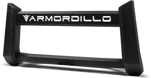 Vista 2 de Armordillo BR1 Bull Bar compatible con Chevy Silverado 2500 HD/3500 HD 2020-2023 8722381 Negro mate Protector de parachoques de acero BR1 Bull