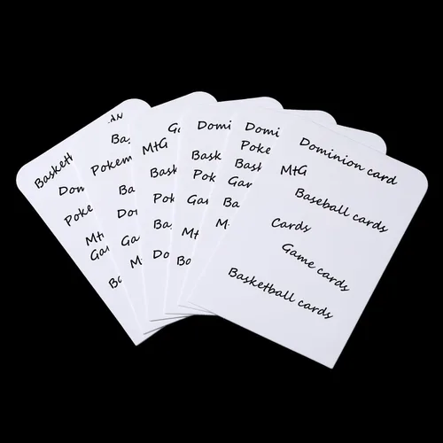 Vista 5 de Yookeer Divisor de tarjetas coleccionables de plástico a granel, separadores de cartas de béisbol, divisores en blanco para cajas de almacenamiento