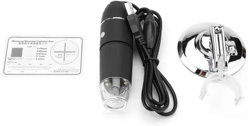 Vista 2 de Microscopio digital USB, aumento 50X-1600X con soporte