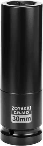Vista 57 de 1/2" Drive 1-1/2" Deep 6 Pt CR-MO SAE Socket de impacto para tuercas de eje