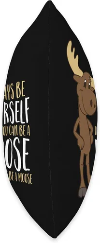 Vista 2 de Cute Moose Gifts And Tees Always Be Yourself a menos que puedas ser un alce almohada de 15.7 x 15.7 in, multicolor