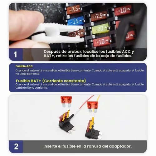 Vista 4 de FITCAMX Kit de cable de caja de fusibles, 4 en 1 ATO (regular), Mini, Micro, Mini de perfil bajo, 2 piezas cada uno