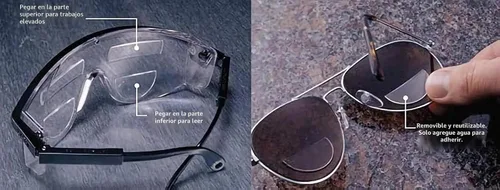 Vista 3 de OPTX 20/20 - Lentes bifocales reutilizables con aumento adhesivo - +2.50 dioptrías (paquete de 2)