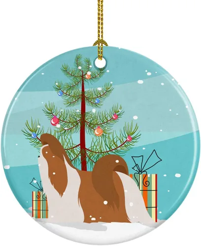 Vista 75 de Caroline's Treasures Cavalier King Charles Spaniel - Adorno de cerámica para árbol de Navidad, decoración colgante para el hogar, Navidad, fiestas
