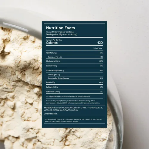 Vista 2 de Gainful Everyday Whey Protein en polvo, 23g de proteína por porción, sin sabor, apoya el crecimiento muscular, la recuperación y la nutrición