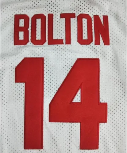 Vista 4 de Camiseta de baloncesto vintage Bolton Wildcats #14 para hombre, cosida