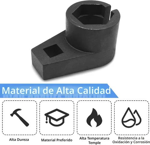 Vista 3 de Llave de vaso para sensor de oxígeno descentrada, impulsor de 3/8 pulgadas, 7/8 pulgadas (22mm), compuerta de alambre accede al sensor desde