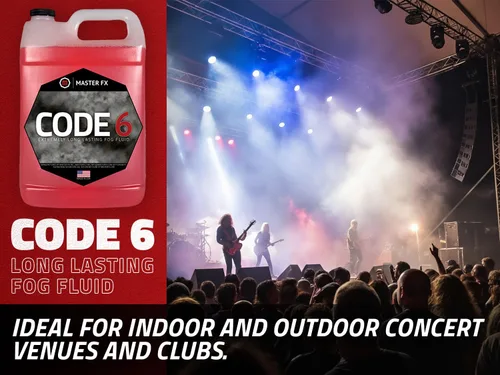 Vista 3 de Master FX Code 6 Fog Juice - Líquido a base de agua extremadamente duradero, de alto rendimiento, inodoro para máquinas de niebla de 400 a 1500 W
