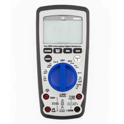Vista 3 de Westinghouse Multímetro de Rango Automático True RMS de 600V con Pantalla Grande y Modo Relativo; Mide Voltaje, Corriente, Resistencia